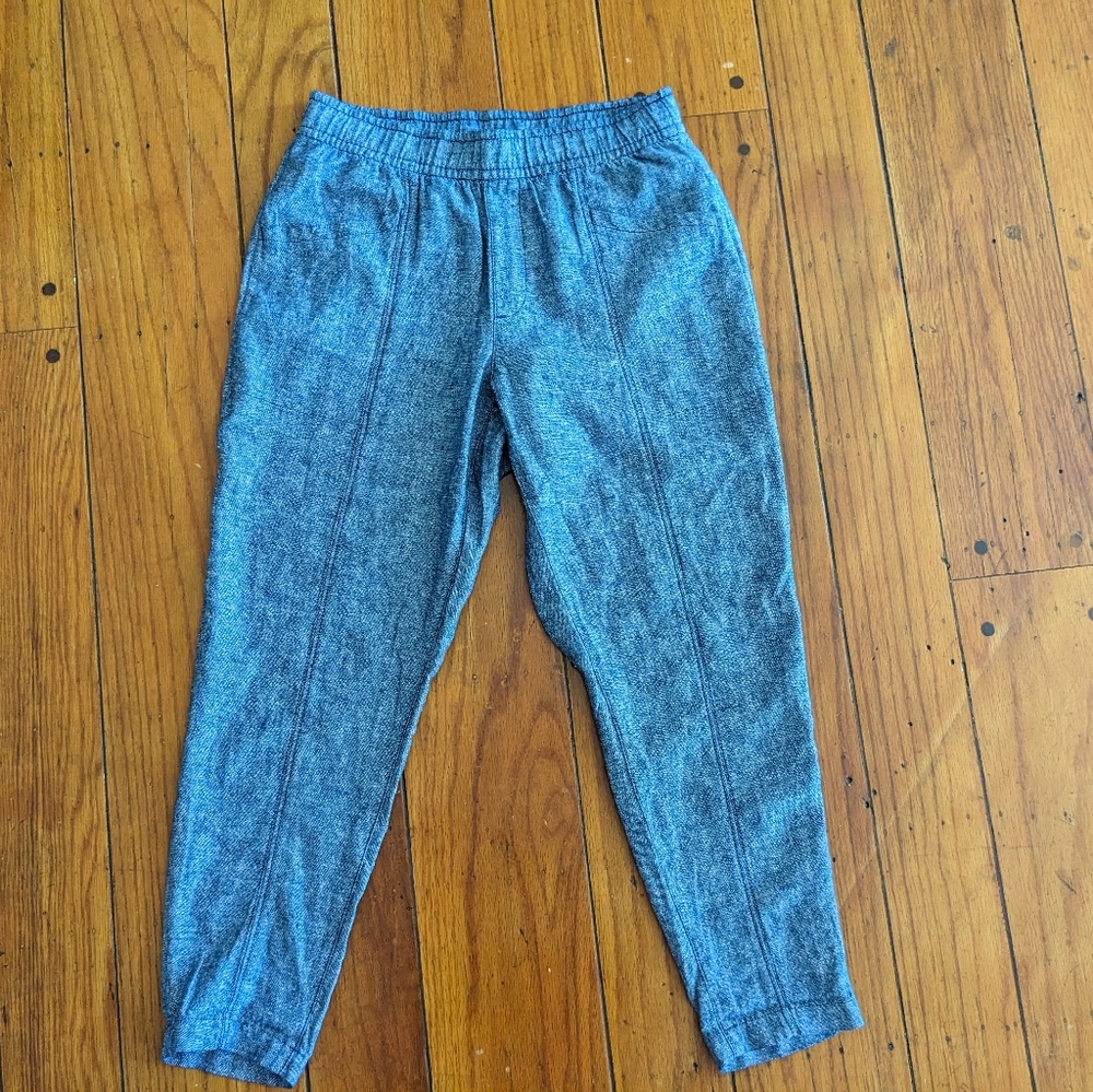 Old Navy Linen Blend Pants Women's Small petite Blue
